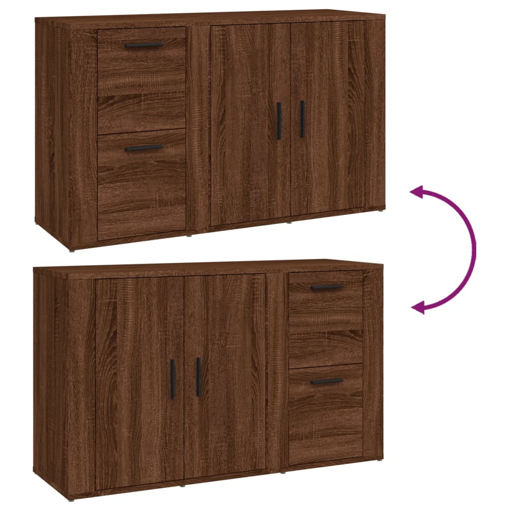 vidaXL Ντουλάπι Καφέ Δρυς 100x36x59,5 εκ. από Επεξεργασμένο Ξύλο