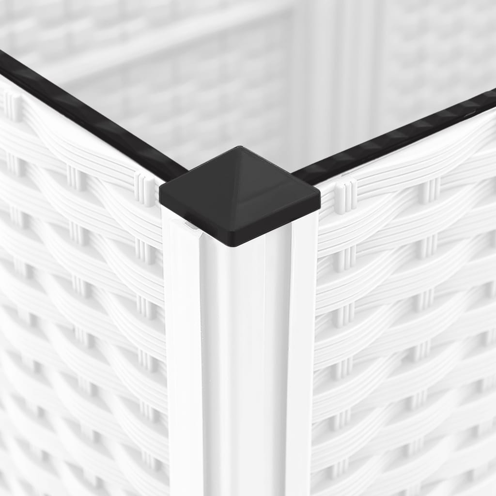 vidaXL Ζαρντινιέρα Κήπου με Καφασωτό Λευκή 80x40x136εκ. Πολυπροπυλένιο
