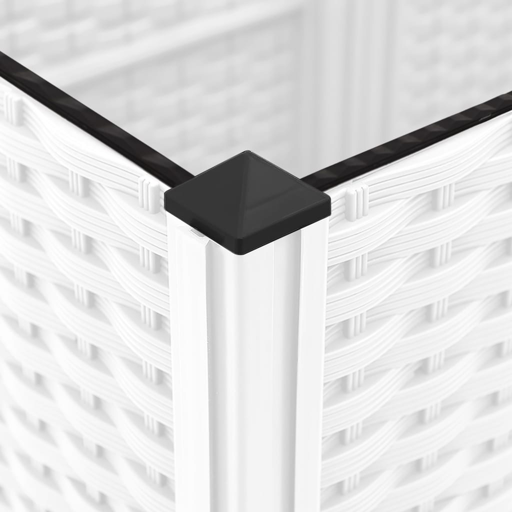vidaXL Ζαρντινιέρα Κήπου με Καφασωτό Λευκή 120x40x136 εκ. Πολυπροπ.