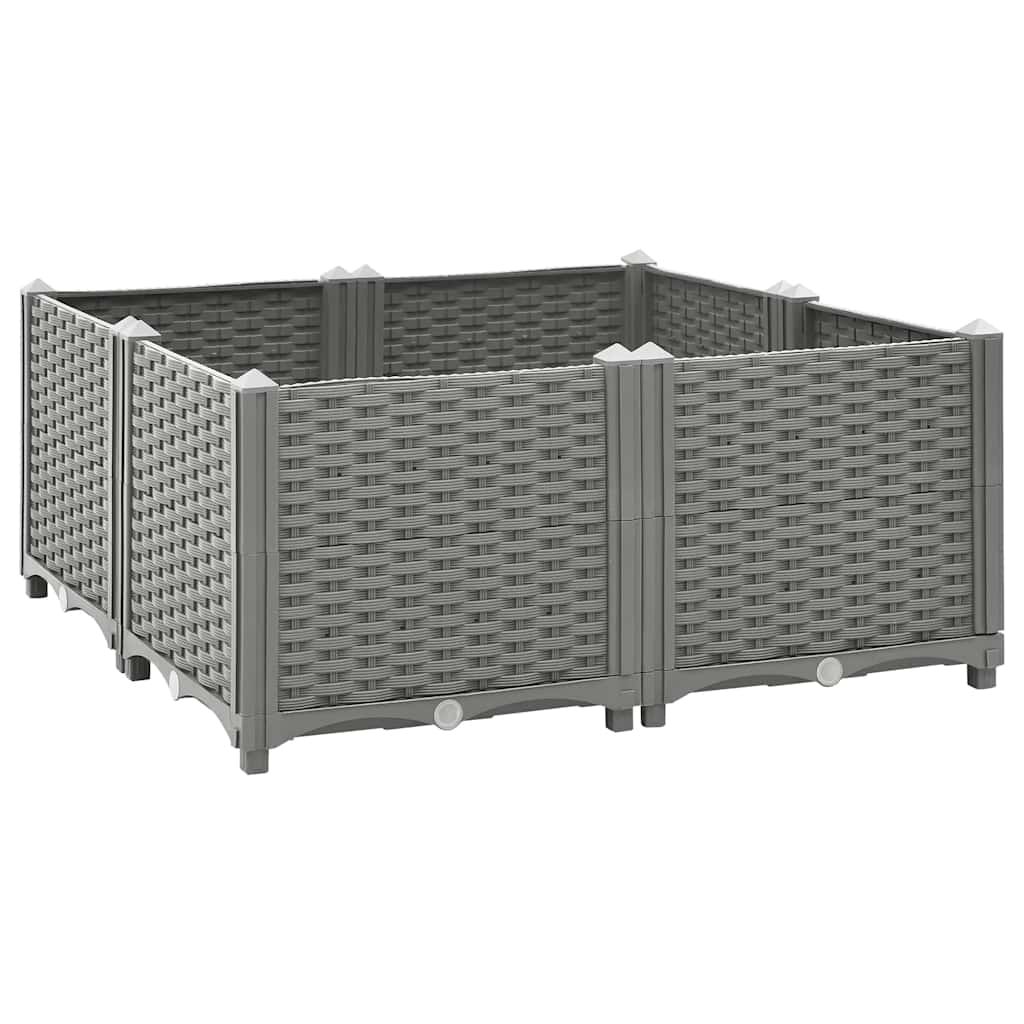 vidaXL Ζαρντινιέρα 80 x 80 x 38 εκ. από Πολυπροπυλένιο
