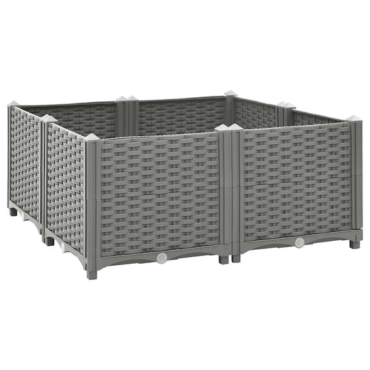 vidaXL Ζαρντινιέρα 80 x 80 x 38 εκ. από Πολυπροπυλένιο