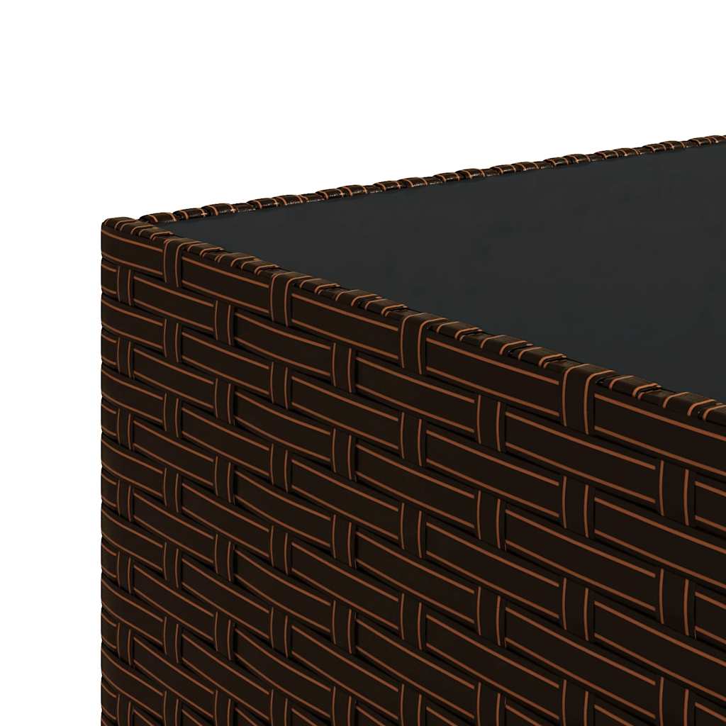 vidaXL Σαλόνι Κήπου Σετ 3 τεμ. Καφέ από Συνθετικό Ρατάν με Μαξιλάρια