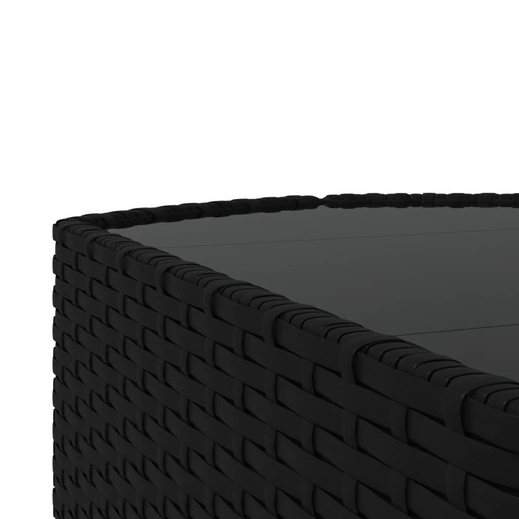 vidaXL Σαλόνι Κήπου Σετ 4 Τεμαχίων Μαύρο Συνθετικό Ρατάν με Μαξιλάρια