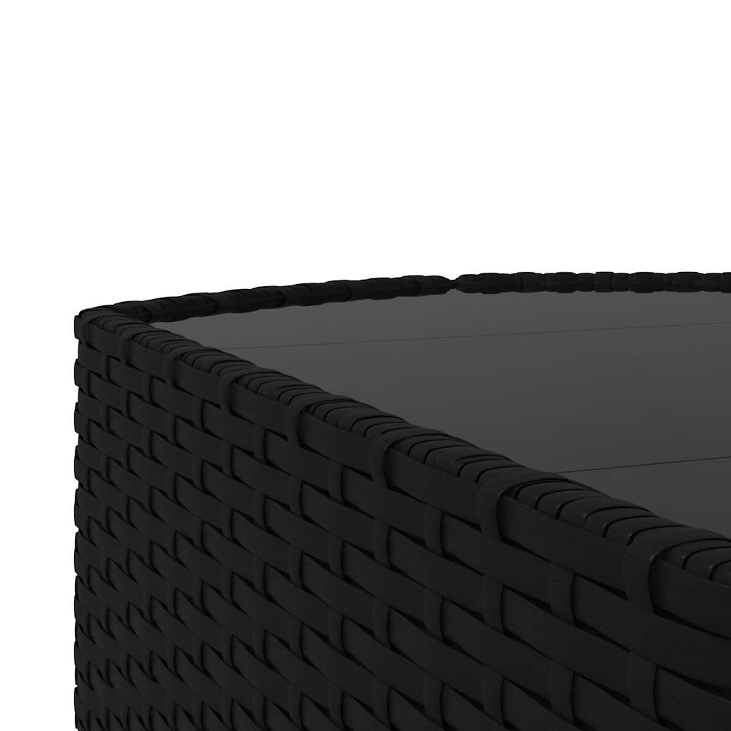 vidaXL Σαλόνι Κήπου Σετ 3 Τεμαχίων Μαύρο Συνθετικό Ρατάν με Μαξιλάρια