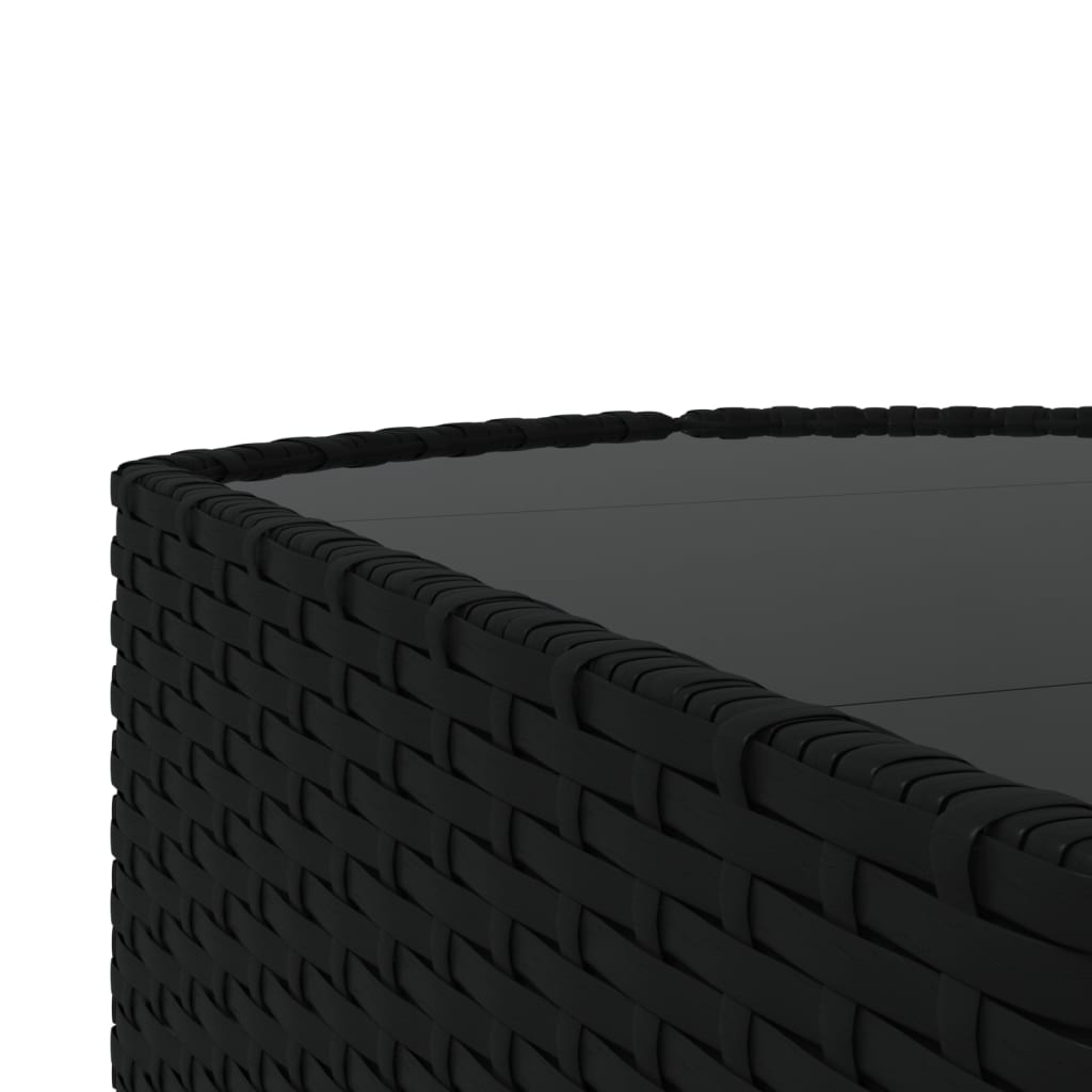 vidaXL Σαλόνι Κήπου Σετ 4 Τεμαχίων Μαύρο Συνθετικό Ρατάν με Μαξιλάρια