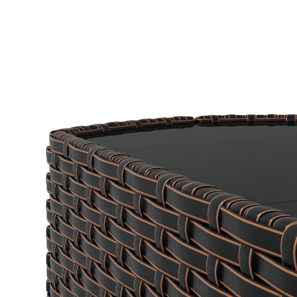 vidaXL Σαλόνι Κήπου με Μαξιλάρια Σετ 4 Τεμαχίων Καφέ Συνθετικό Ρατάν