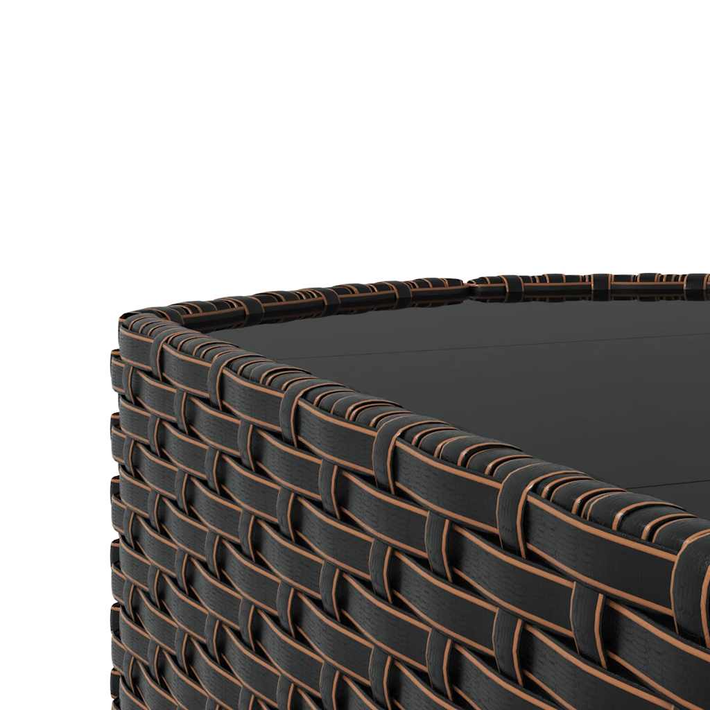 vidaXL Σαλόνι Κήπου Σετ 3 τεμ. Καφέ από Συνθετικό Ρατάν με Μαξιλάρια