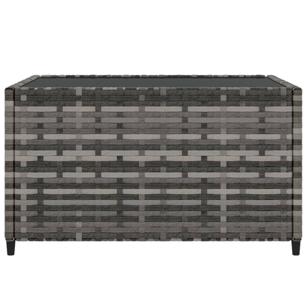 vidaXL Τραπέζάκι Κήπου Τετράγωνο Γκρι 50x50x30 εκ. από Συνθετικό Ρατάν