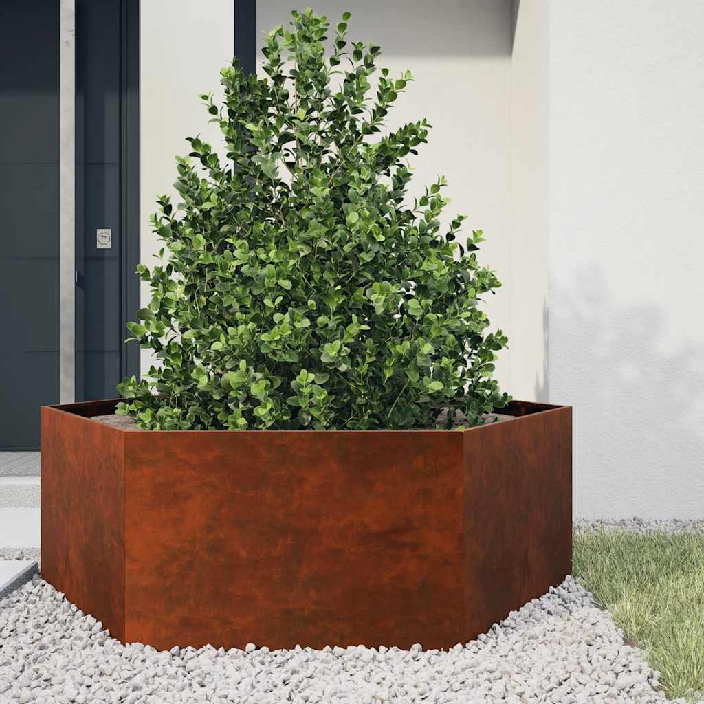 vidaXL Ζαρντινιέρα Σκουρ. 138 x 120 x 45εκ. Ατσάλι Σκληρυθέν στον Αέρα