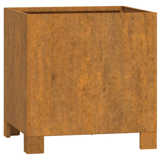 vidaXL Ζαρντινιέρα με Πόδια Σκουριασμ. 30x30x30 εκ. Ατσάλι από Κορτέν