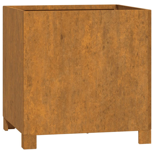 vidaXL Ζαρντινιέρα με Πόδια Σκουριασμ. 40x40x40 εκ. Ατσάλι από Κορτέν