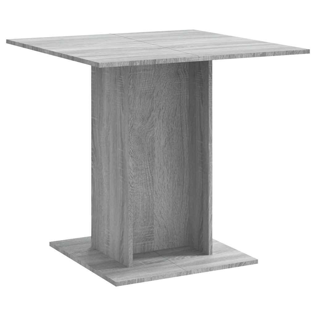 vidaXL Τραπεζαρία Γκρι Sonoma 80x80x75 εκ. από Επεξεργασμένο Ξύλο