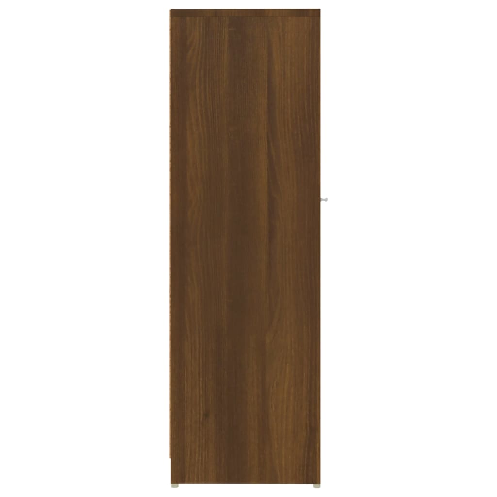 vidaXL Ντουλάπι Μπάνιου Καφέ Δρυς 30x30x95 εκ. Επεξεργασμένο Ξύλο
