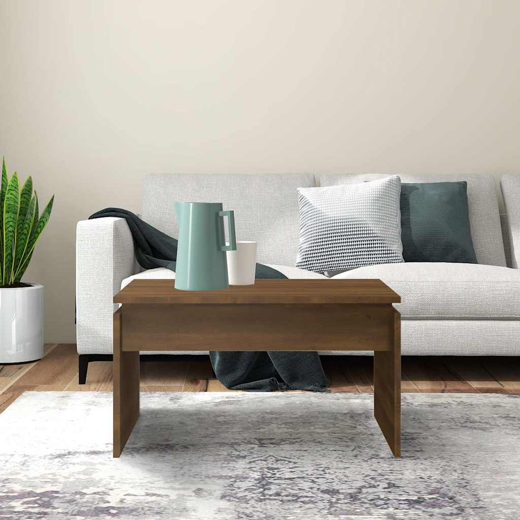 vidaXL Τραπεζάκι Σαλονιού Καφέ Δρυς 68x50x38 εκ. Επεξεργασμένο Ξύλο