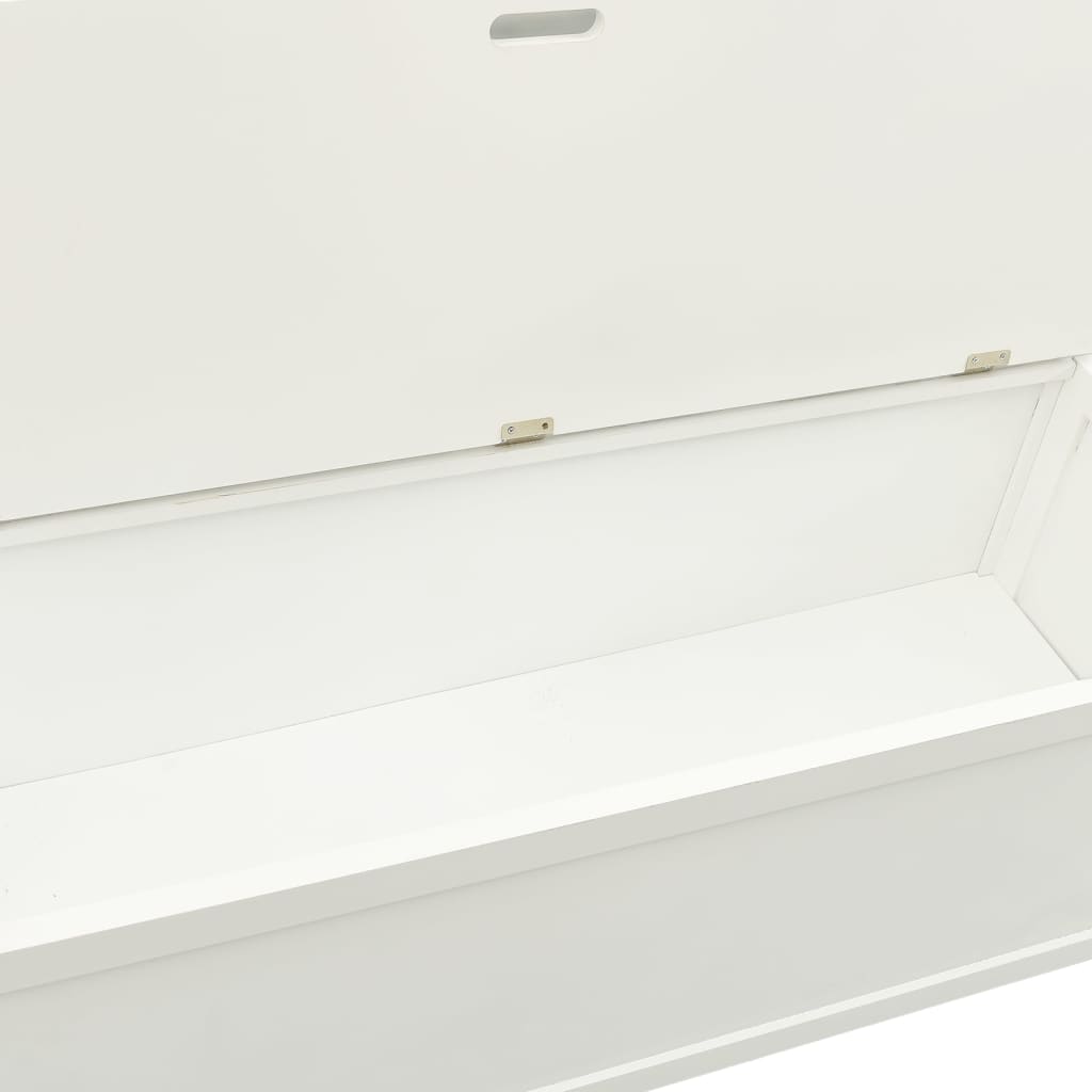 vidaXL Πάγκος Λευκός 107 x 45 x 75,5 εκ. από Μασίφ Ξύλο Ελάτης