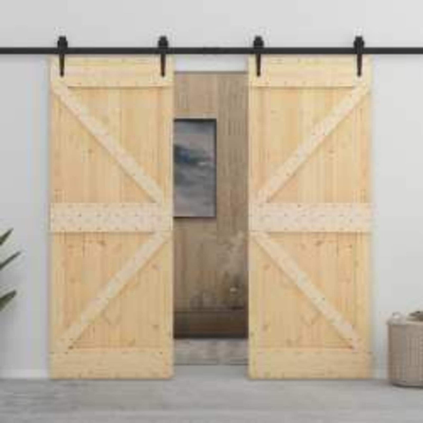 vidaXL Πόρτα NARVIK Φυσικό 80 x 210 cm Συμπαγές Ξύλο Πεύκου