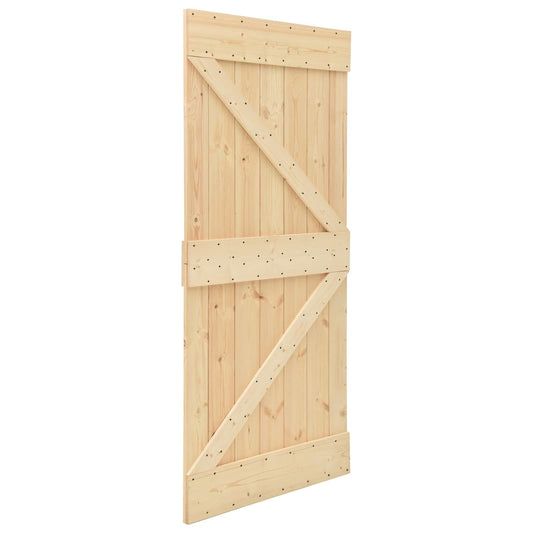 vidaXL Πόρτα NARVIK 100 x 210 cm Συμπαγές Ξύλο Πεύκου (Ακατέργαστο)