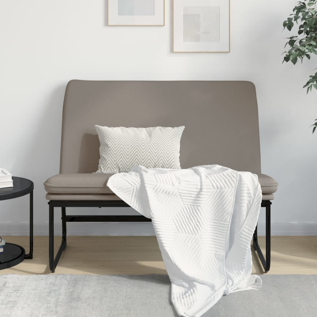 vidaXL Πάγκος Taupe 100x75x76 εκ. Υφασμάτινη