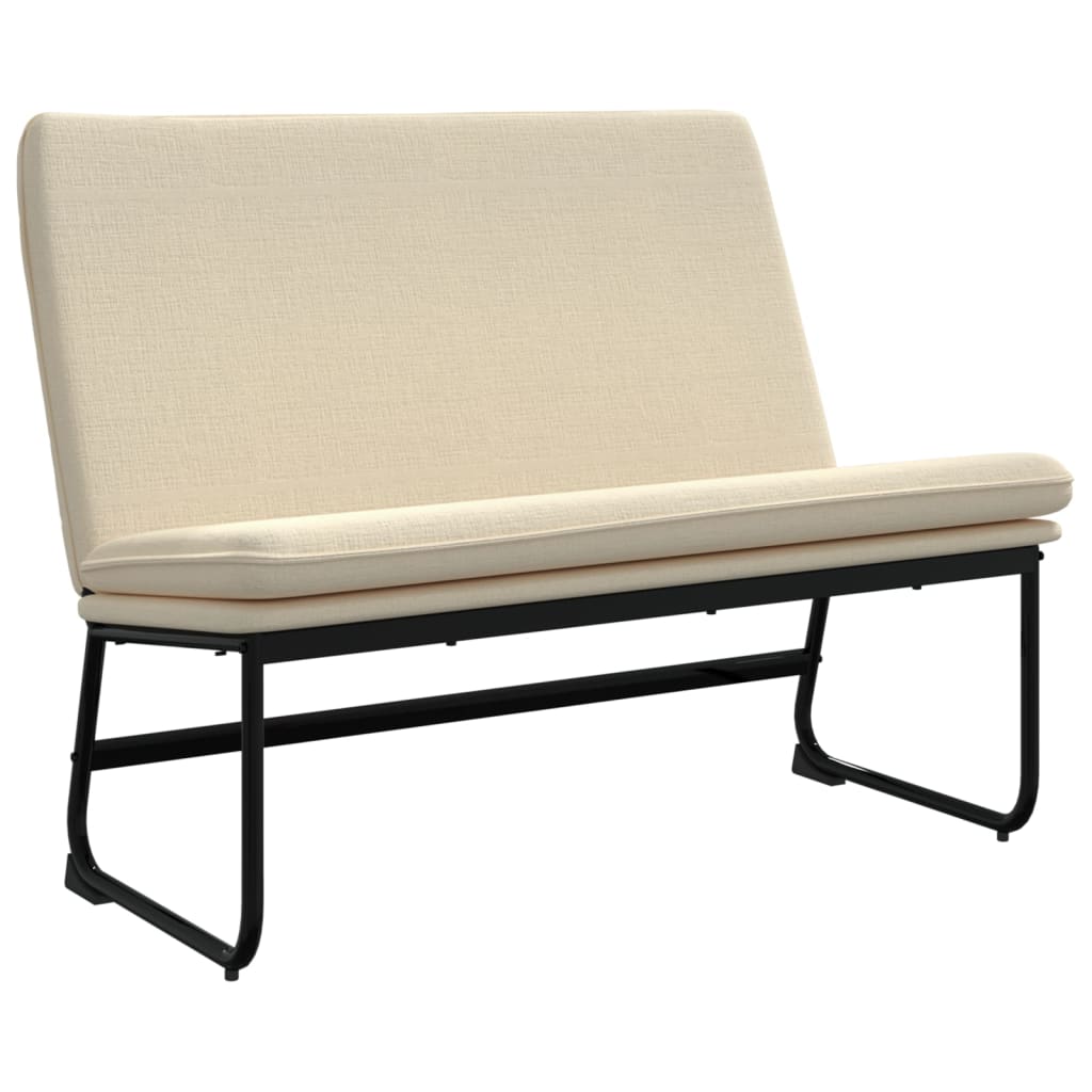 vidaXL Πάγκος Κρεμ 100x75x76 εκ. Υφασμάτινη