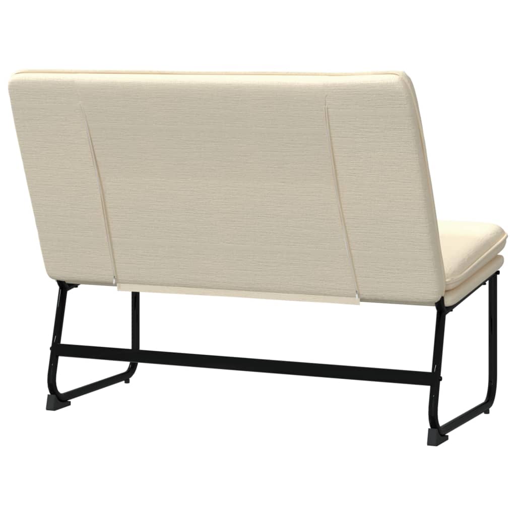 vidaXL Πάγκος Κρεμ 100x75x76 εκ. Υφασμάτινη