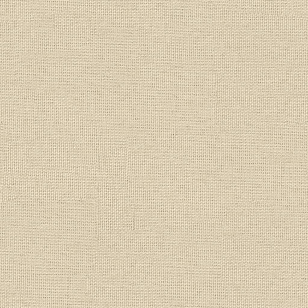 vidaXL Πάγκος Κρεμ 100x75x76 εκ. Υφασμάτινη