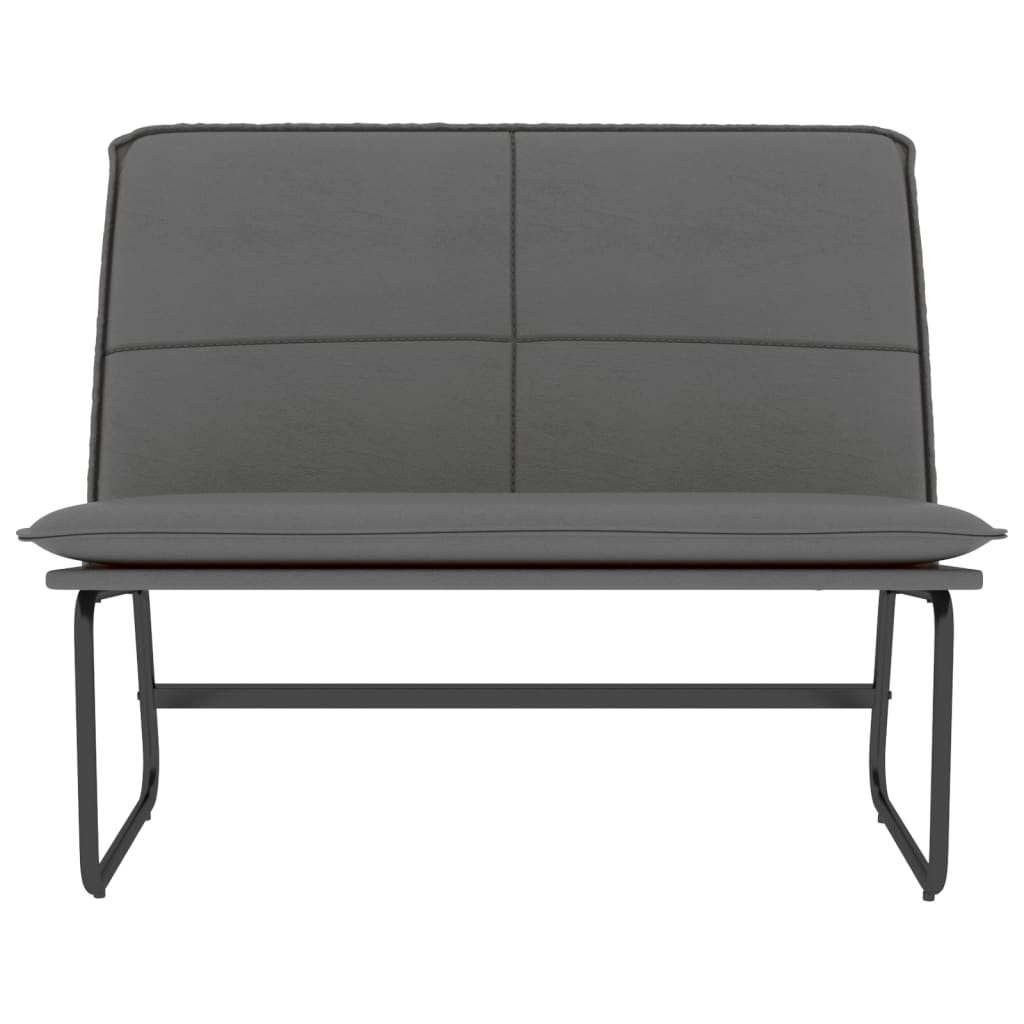 vidaXL Πάγκος Γκρι 100 x 75 x 76 εκ. από Συνθετικό Δέρμα