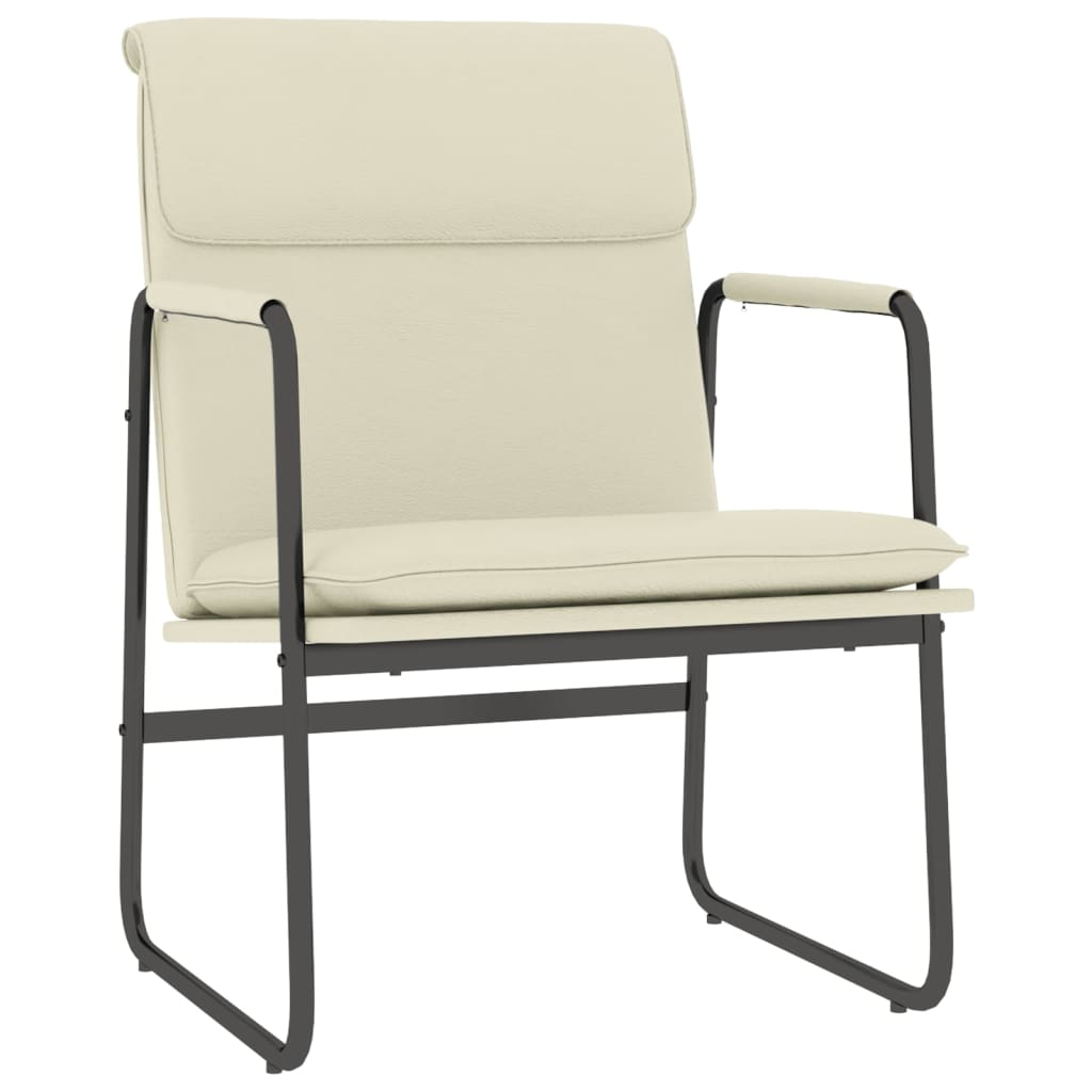 vidaXL Πολυθρόνα Κρεμ 55 x 64 x 80 εκ. από Συνθετικό Δέρμα