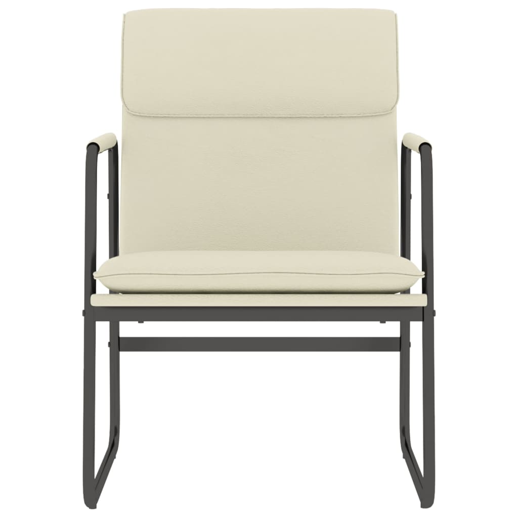 vidaXL Πολυθρόνα Κρεμ 55 x 64 x 80 εκ. από Συνθετικό Δέρμα