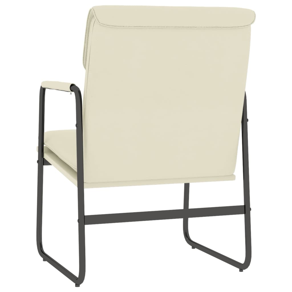 vidaXL Πολυθρόνα Κρεμ 55 x 64 x 80 εκ. από Συνθετικό Δέρμα