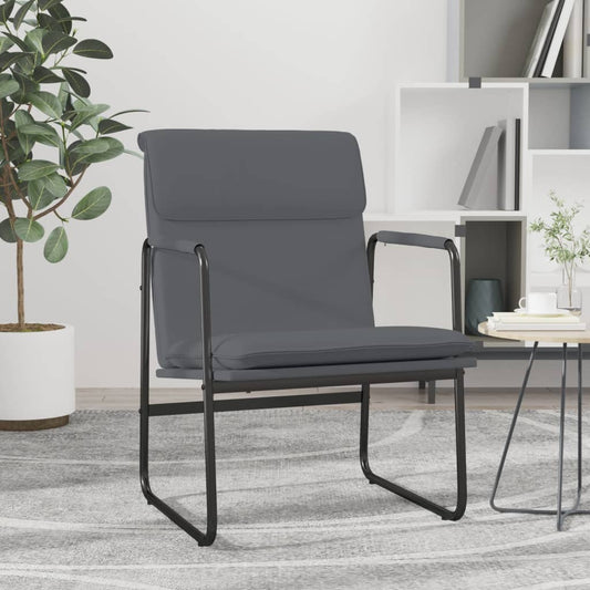 vidaXL Πολυθρόνα Γκρι 55 x 64 x 80 εκ. από Συνθετικό Δέρμα