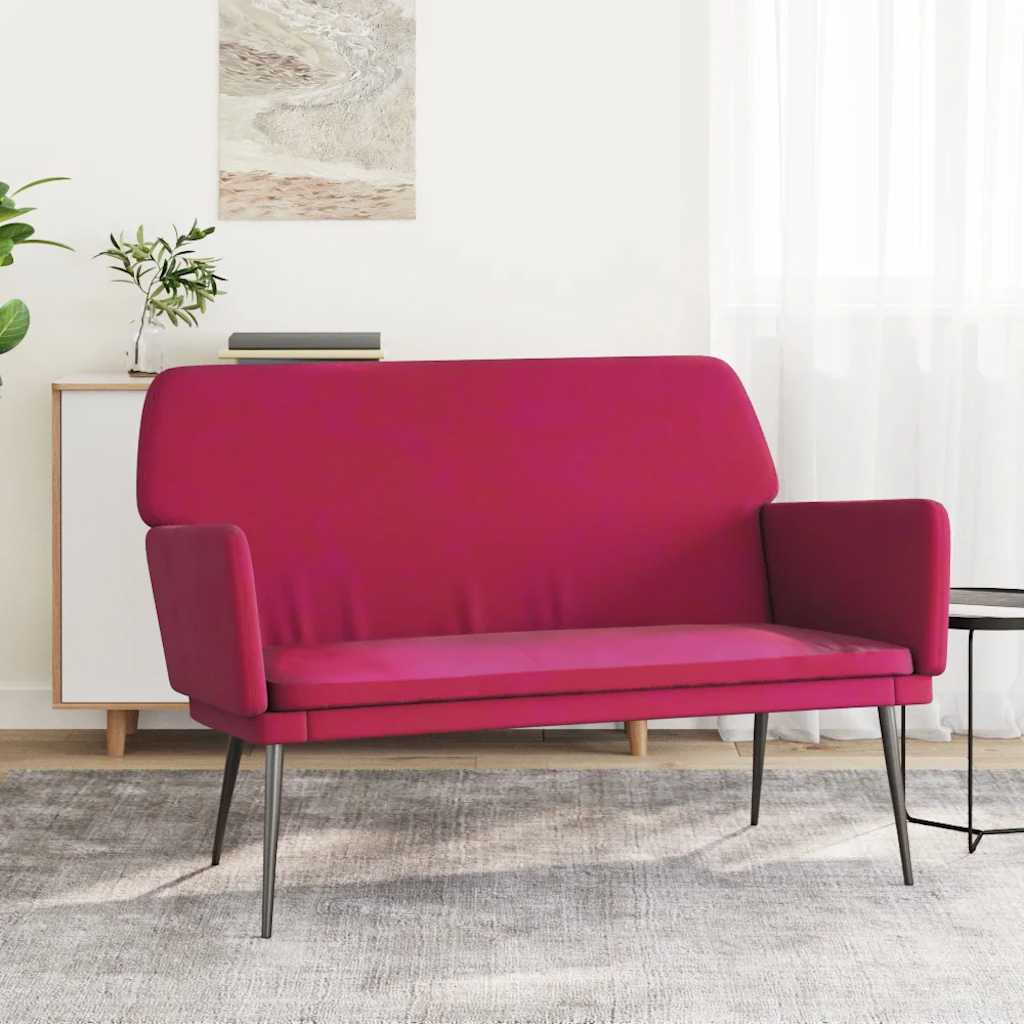 vidaXL Πάγκος μπορντό 108x79x79 εκ. Βελούδινος