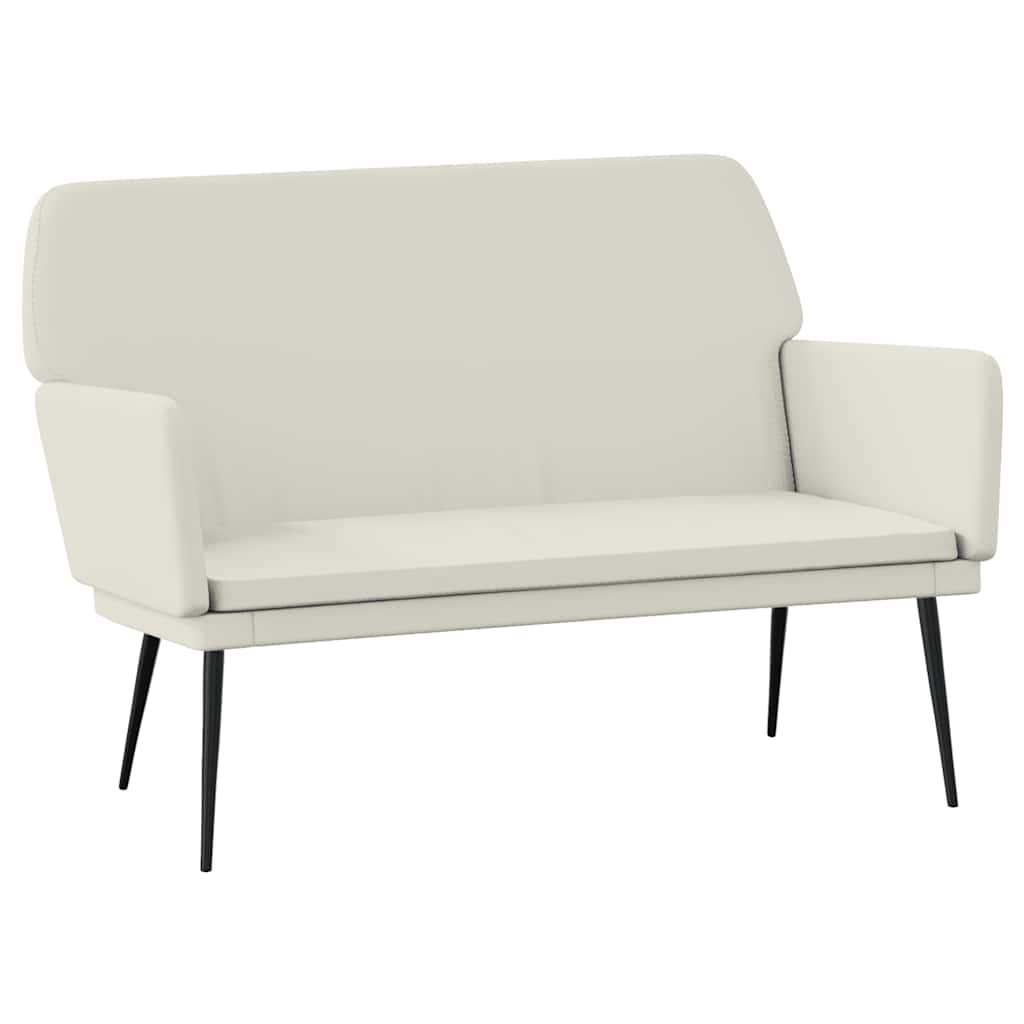 vidaXL Πάγκος Κρεμ 108x79x79 εκ. Βελούδινος