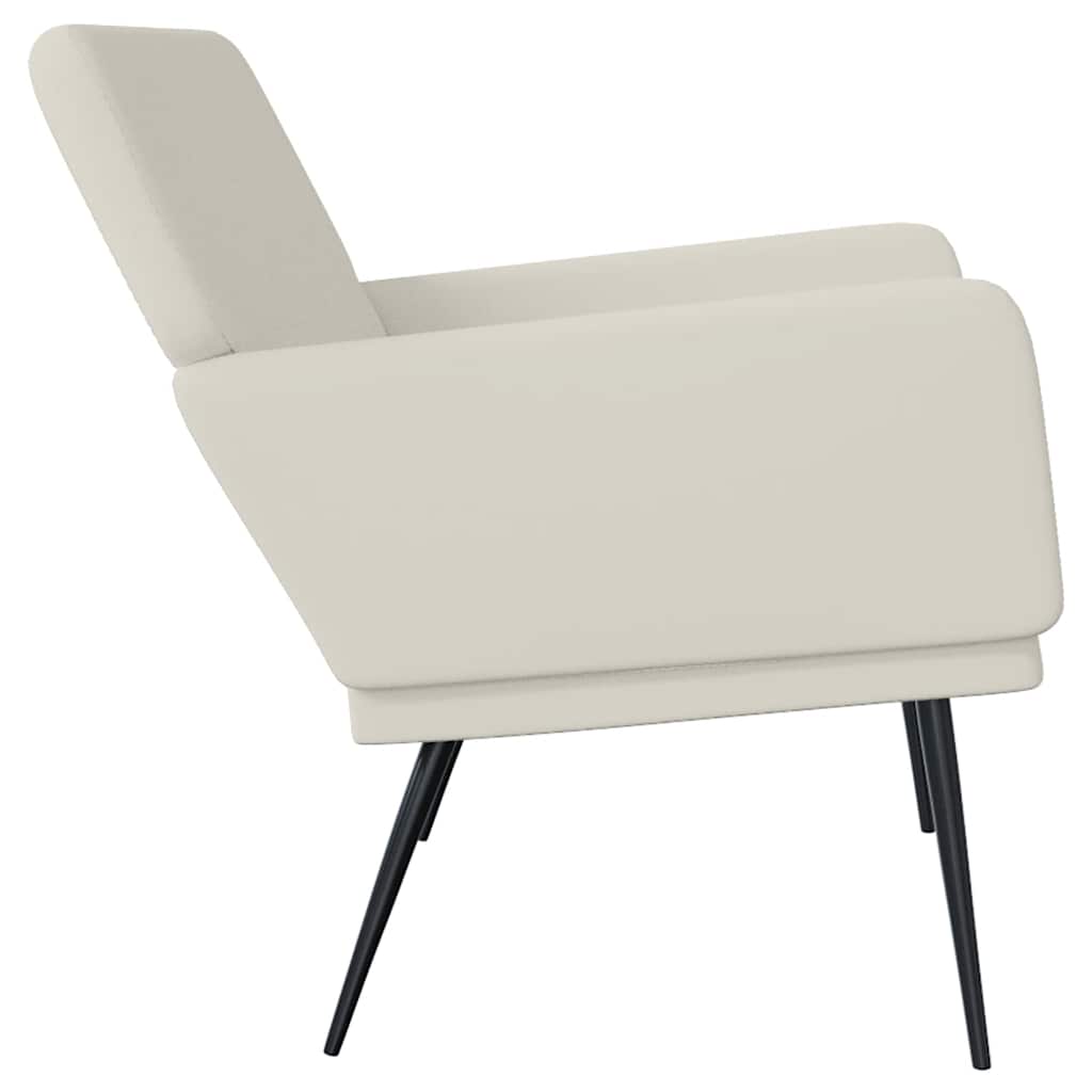 vidaXL Πάγκος Κρεμ 108x79x79 εκ. Βελούδινος