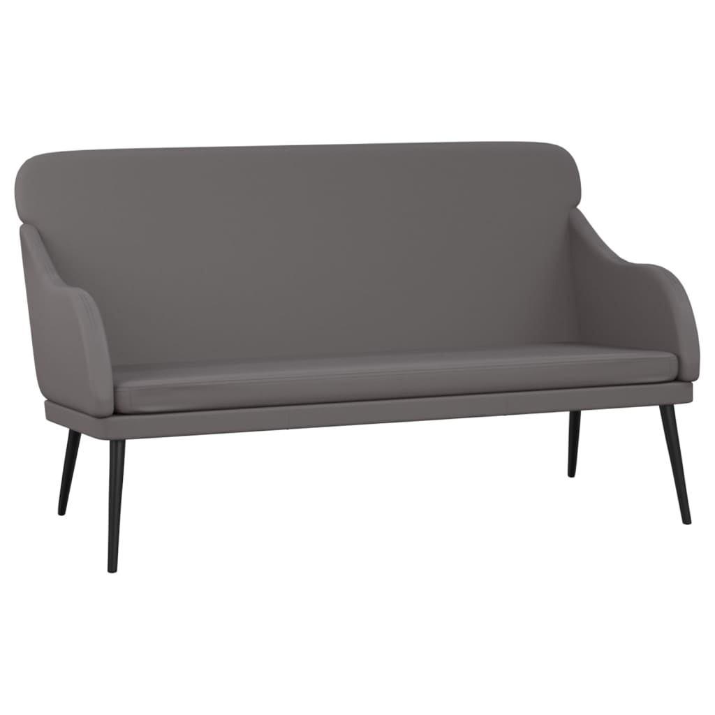 vidaXL Πάγκος Γκρι 110x76x80 εκ. από Συνθετικό Δέρμα