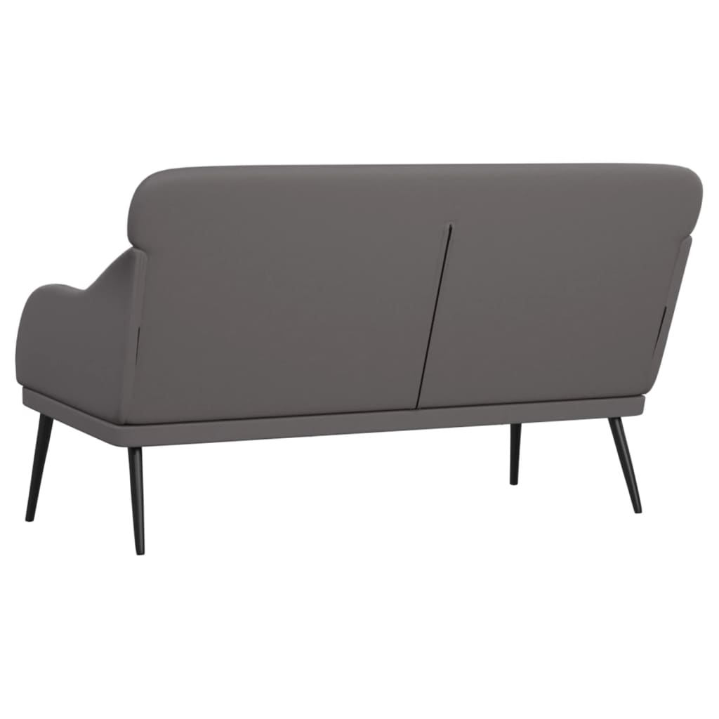 vidaXL Πάγκος Γκρι 110x76x80 εκ. από Συνθετικό Δέρμα