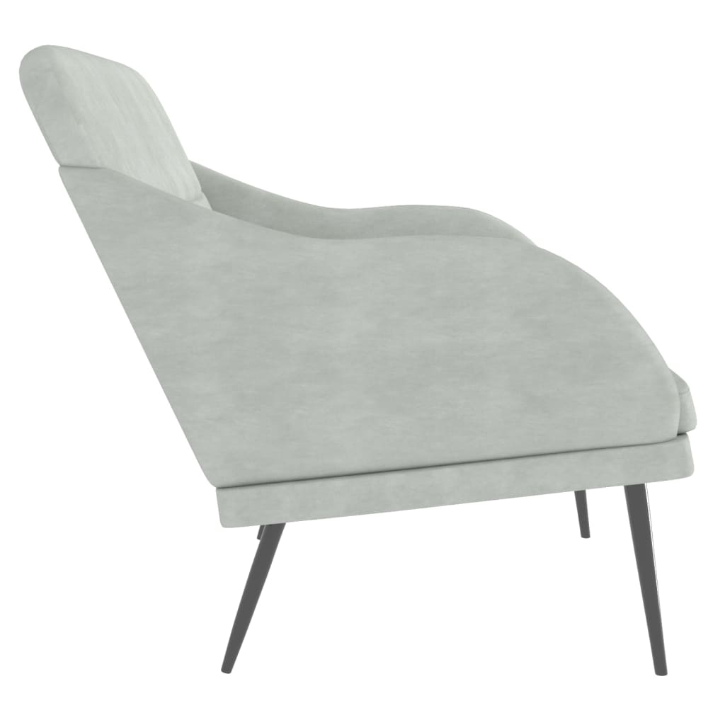 vidaXL Πάγκος Ανοιχτό Γκρι 110 x 76 x 80 εκ. Βελούδινος