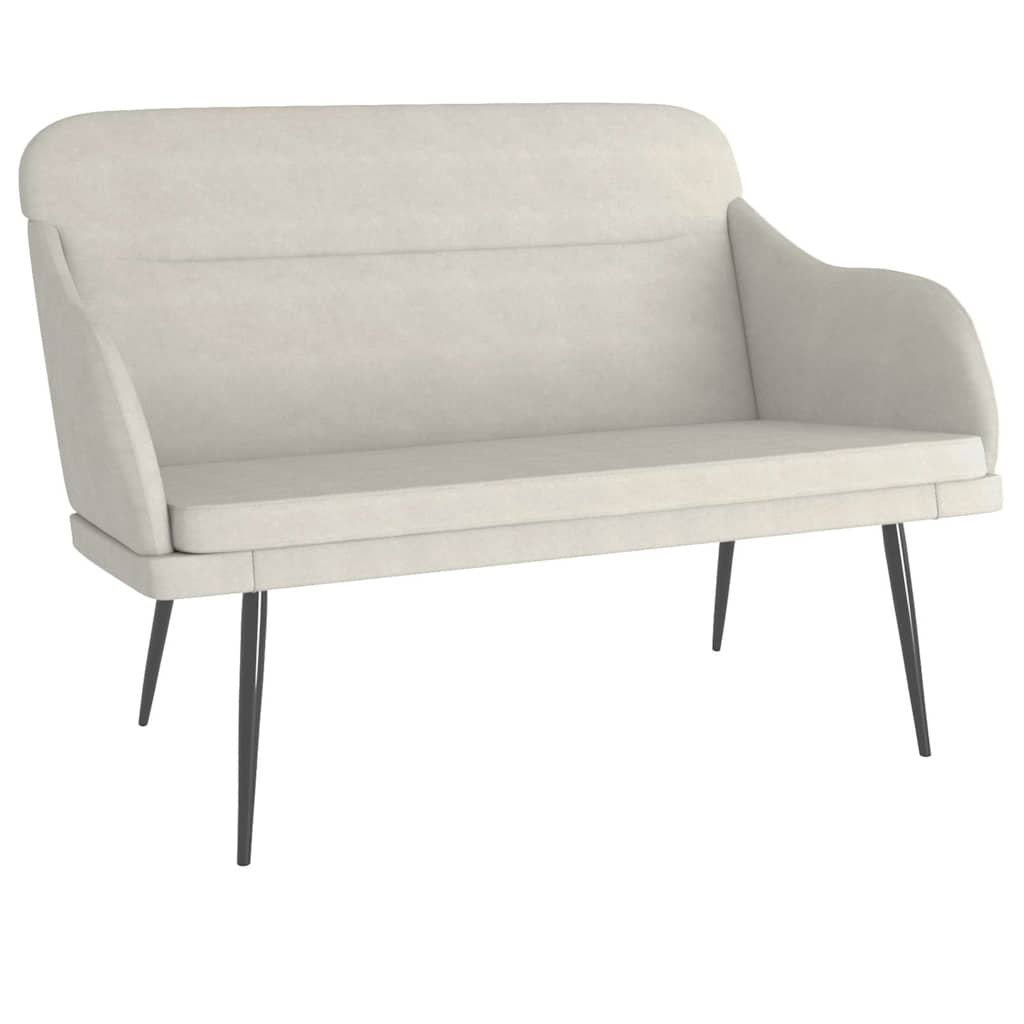 vidaXL Πάγκος Κρεμ 110x76x80 εκ. Βελούδινος