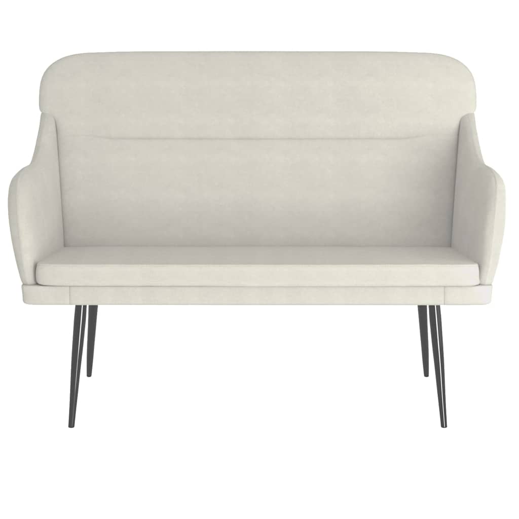 vidaXL Πάγκος Κρεμ 110x76x80 εκ. Βελούδινος