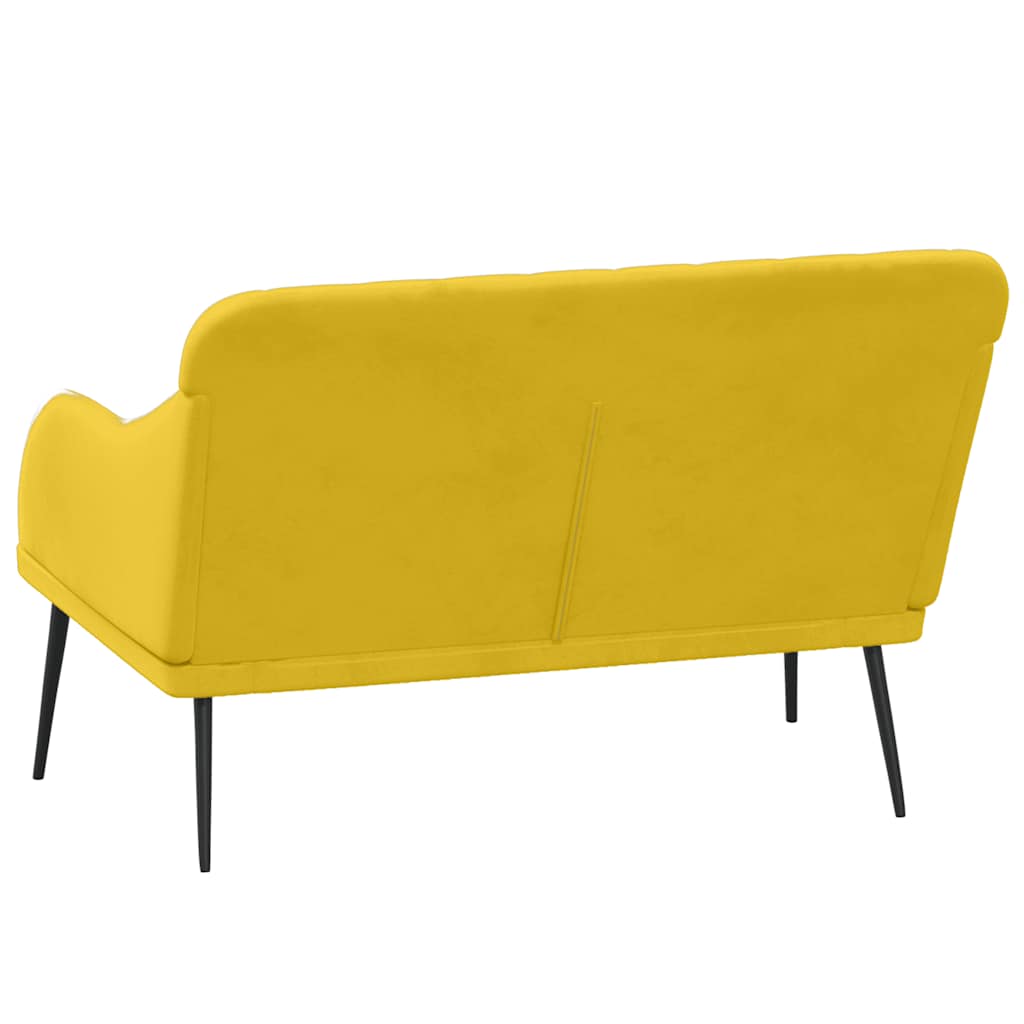 vidaXL Πάγκος Κίτρινο 110x76x80 εκ. Βελούδινος