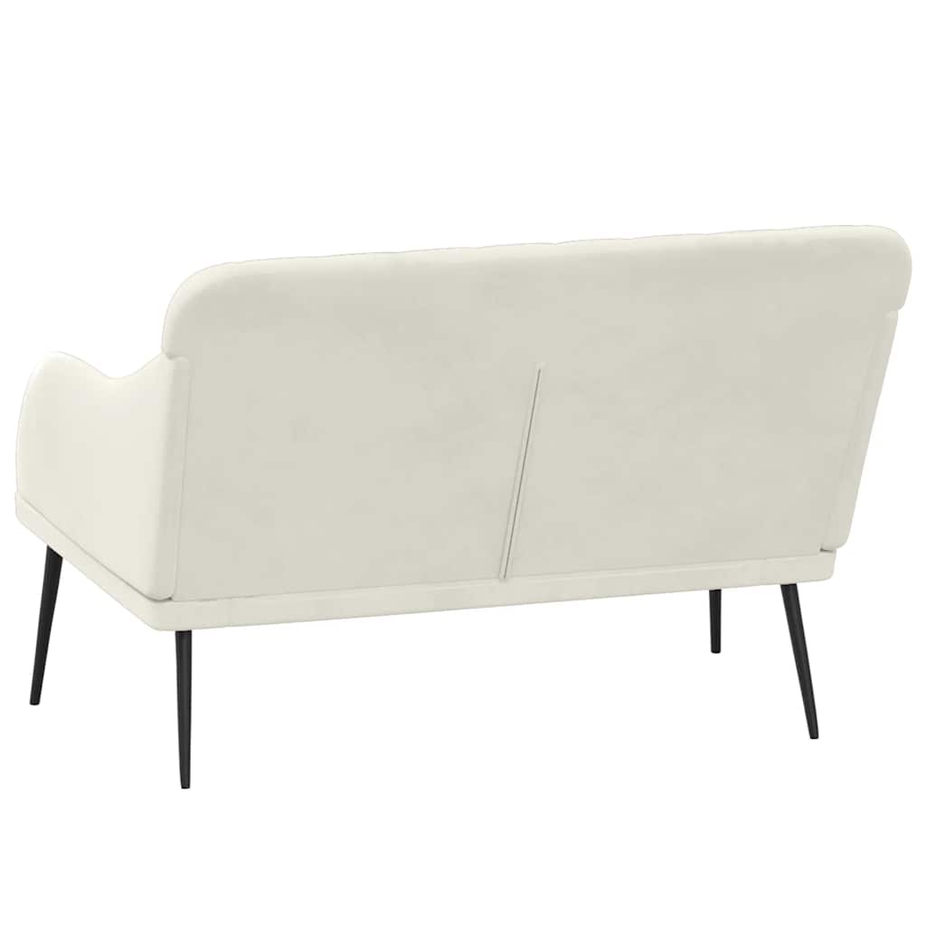 vidaXL Πάγκος Κρεμ 110x76x80 εκ. Βελούδινος