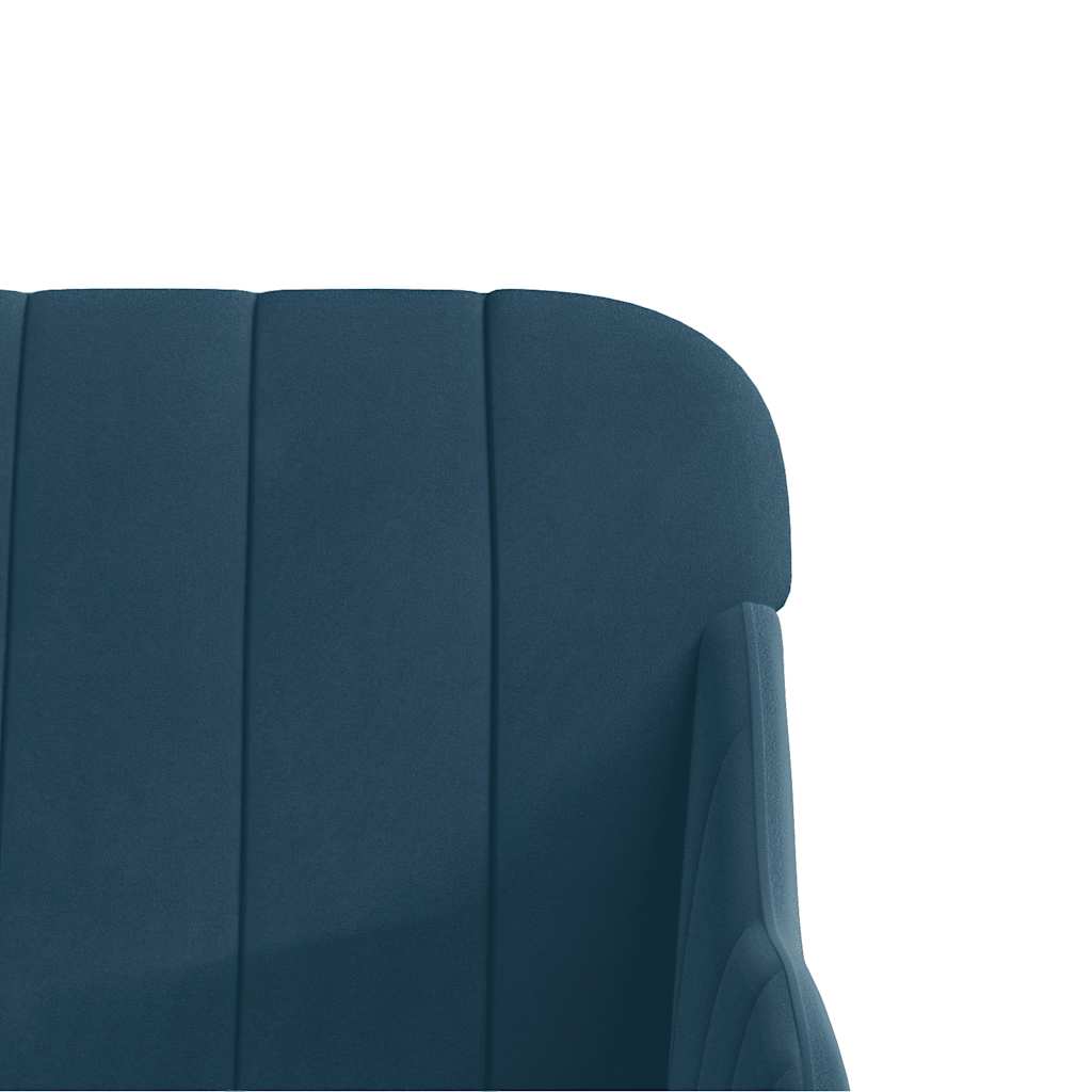 vidaXL Πάγκος Μπλε 110x76x80 εκ. Βελούδινος