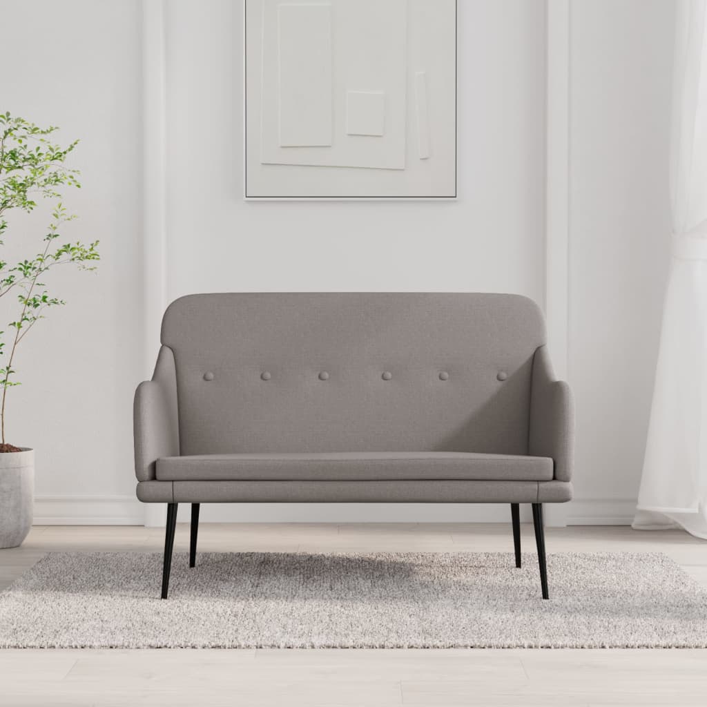 vidaXL Πάγκος Taupe 110x76x80 εκ. Υφασμάτινος