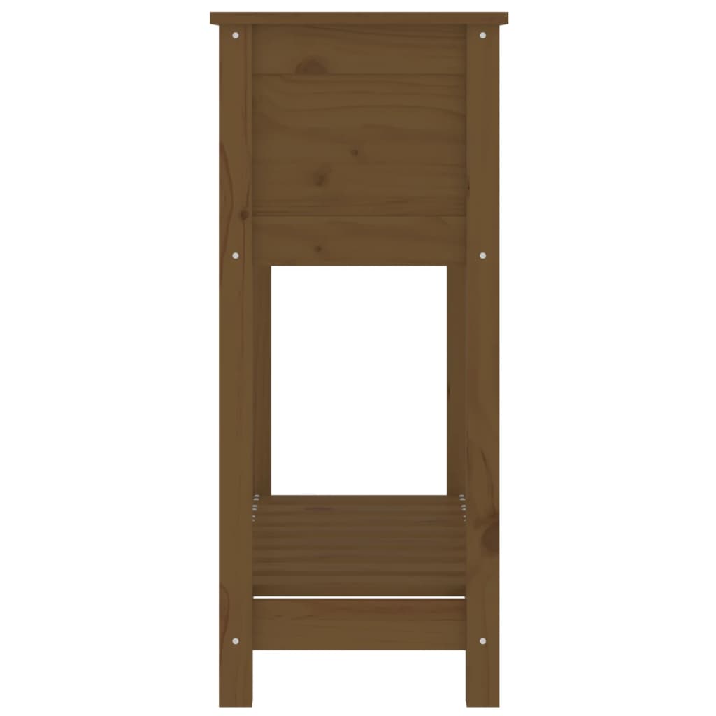 vidaXL Ζαρντινιέρα με Ράφι Μελί 82,5x34,5x81 εκ. από Μασίφ Ξύλο Πεύκου
