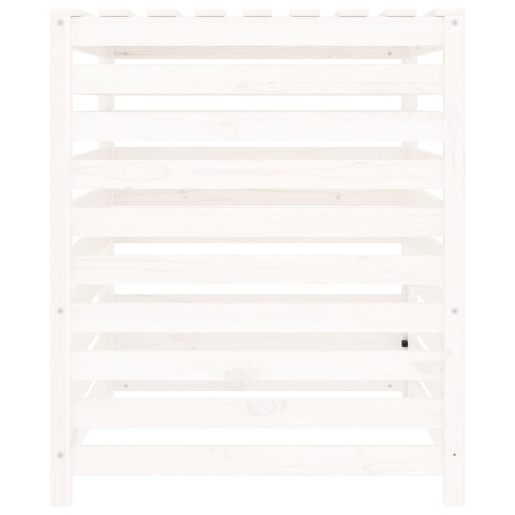 vidaXL Κομποστοποιητής Λευκός 82,5x82,5x99,5 εκ. από Μασίφ Ξύλο Πεύκου