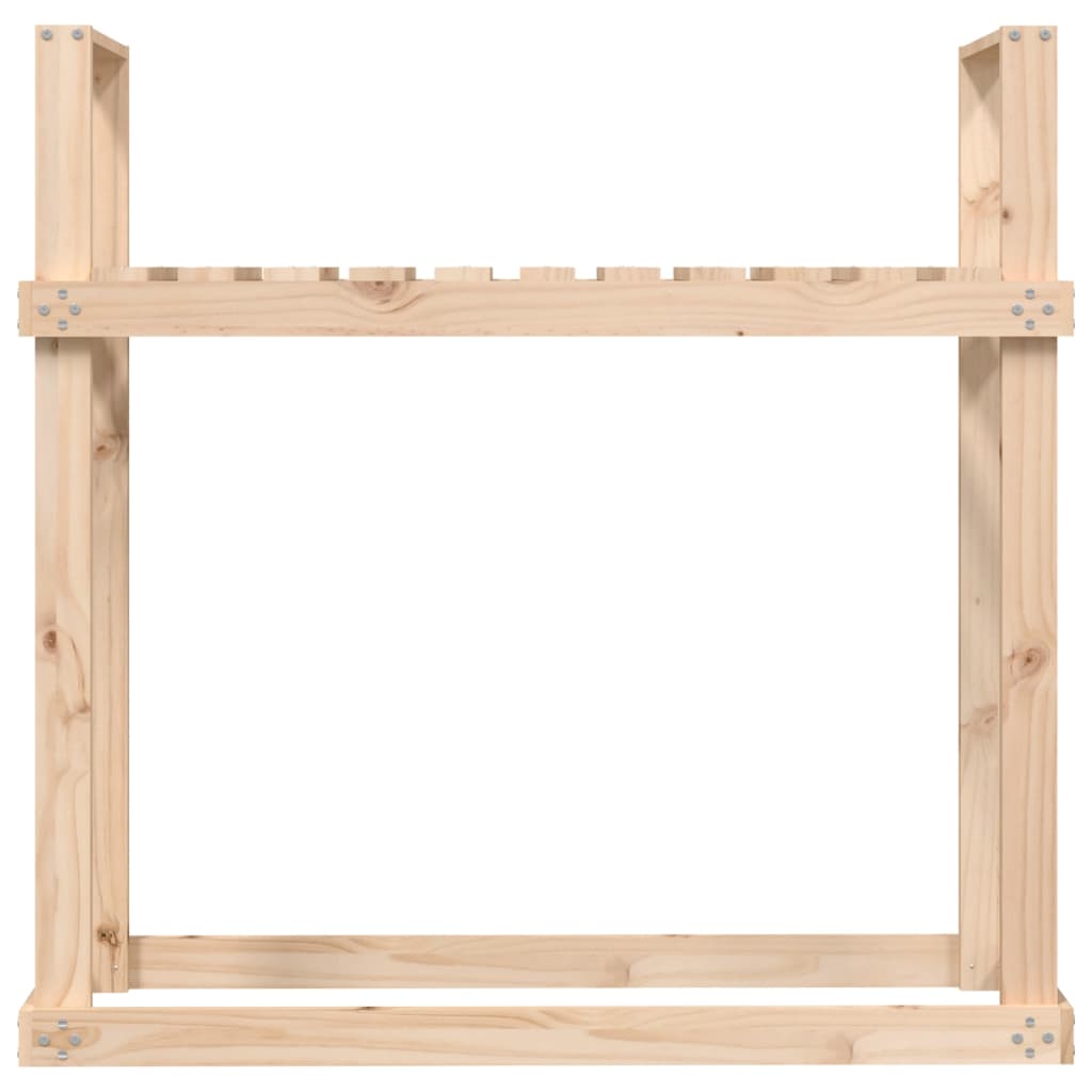 vidaXL Ραφιέρα Καυσόξυλων 110 x 35 x 108,5 εκ. από Μασίφ Ξύλο Πεύκου