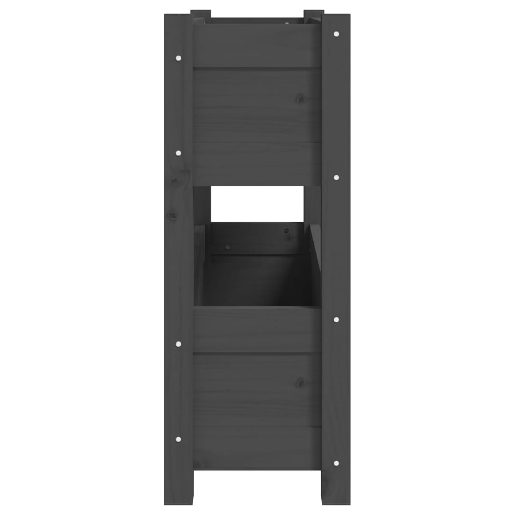 vidaXL Ζαρντινιέρα Γκρι 77 x 25 x 66 εκ. από Μασίφ Ξύλο Πεύκου