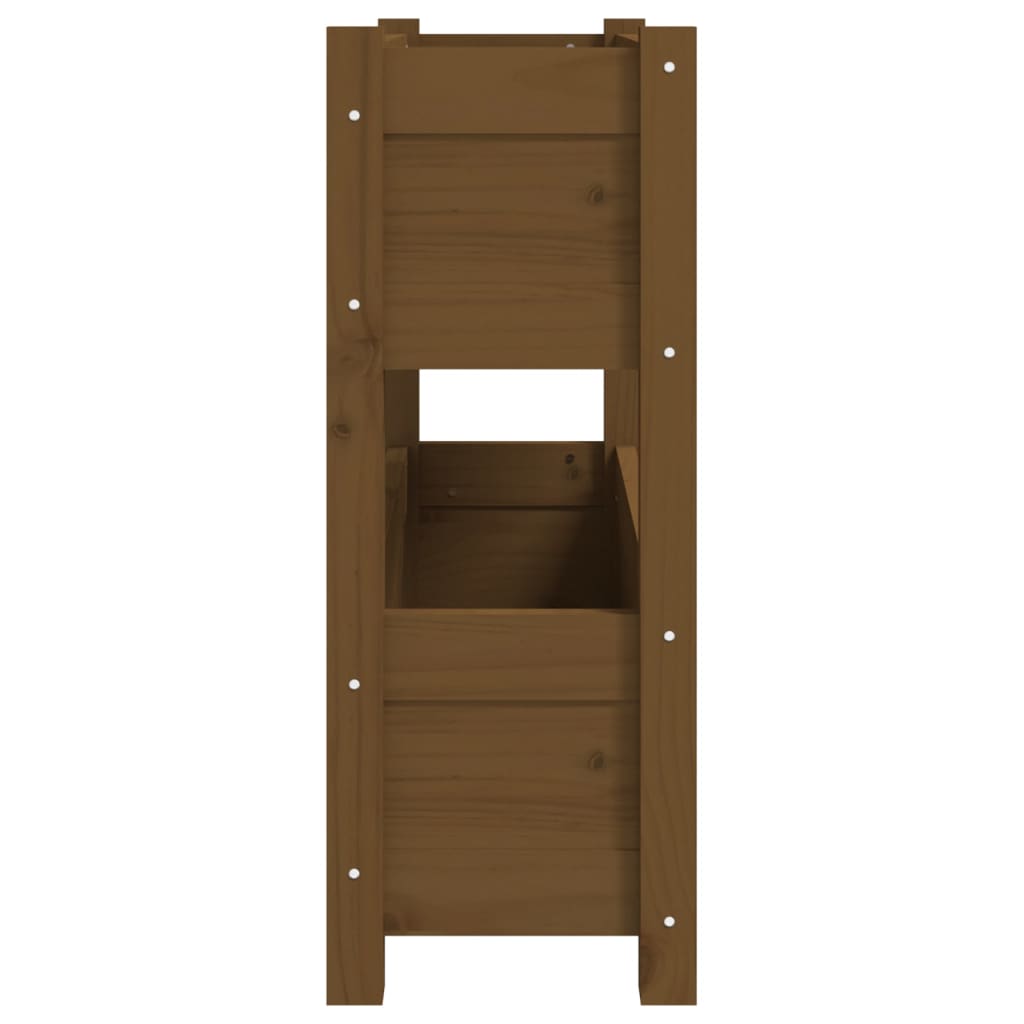 vidaXL Ζαρντινιέρα Καφέ Μελί 77 x 25 x 66 εκ. από Μασίφ Ξύλο Πεύκου