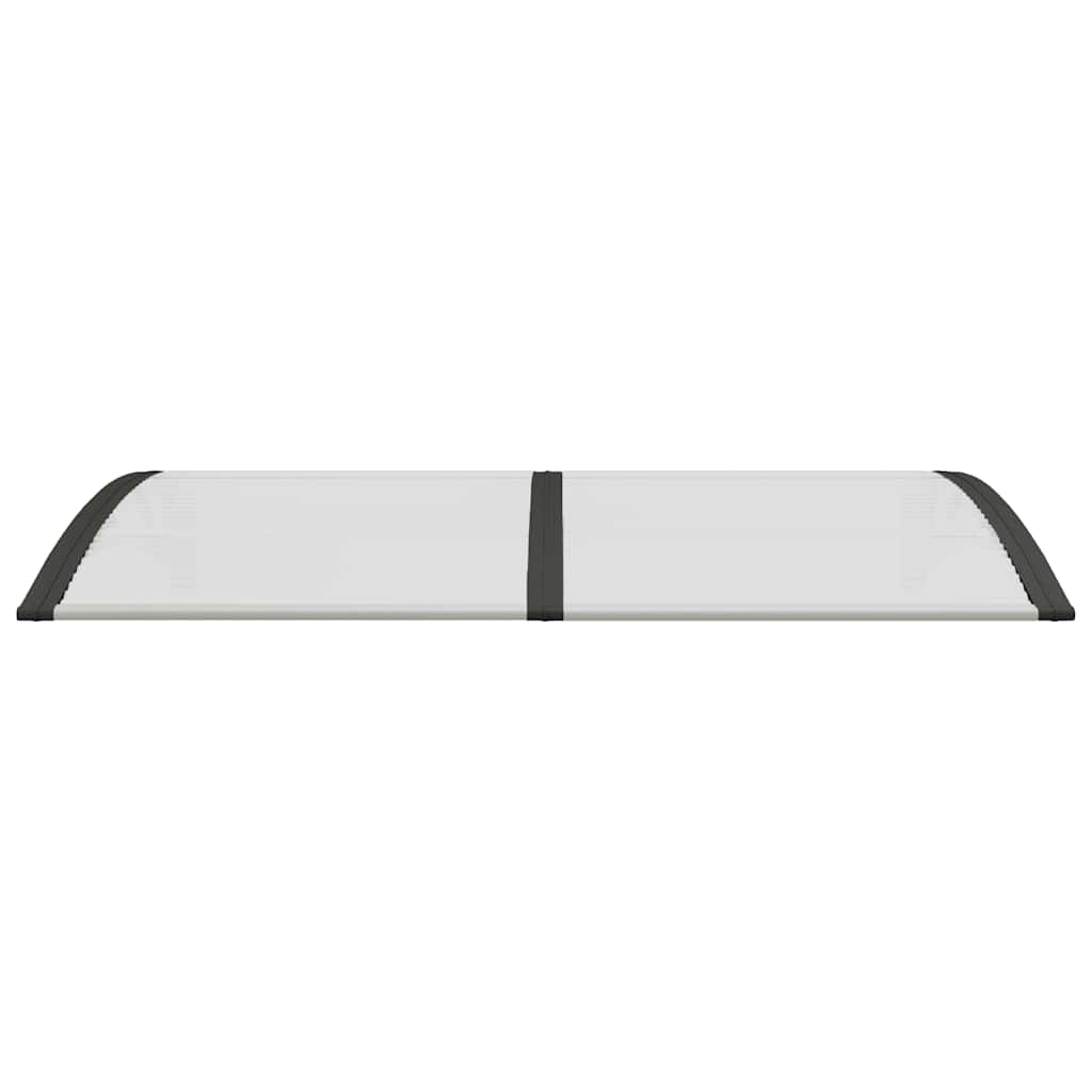vidaXL Στέγαστρο Πόρτας Μαύρο & Διαφανές 150 x 75 εκ από Πολυκαρβονικό