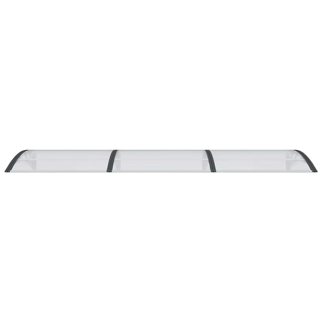 vidaXL Στέγαστρο Πόρτας Μαύρο & Διαφανές 300 x 75 εκ από Πολυκαρβονικό