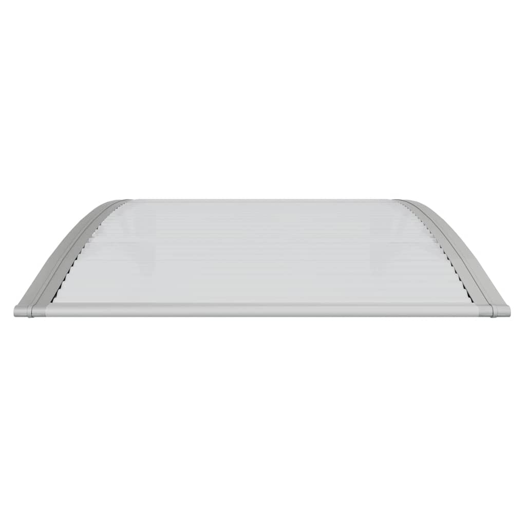 vidaXL Στέγαστρο Πόρτας Γκρι & Διαφανές 100 x 75 εκ. από Πολυκαρβονικό